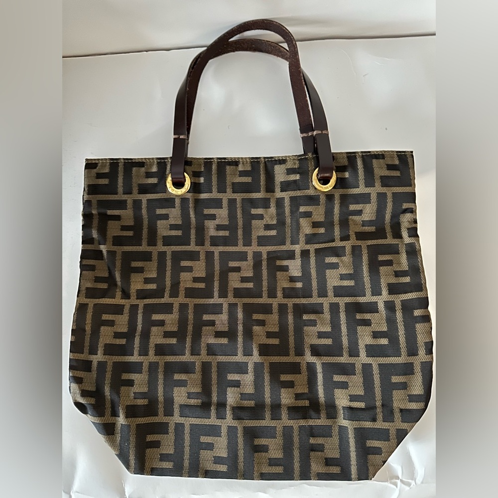 Fendi Brown Zucca Tote Bag